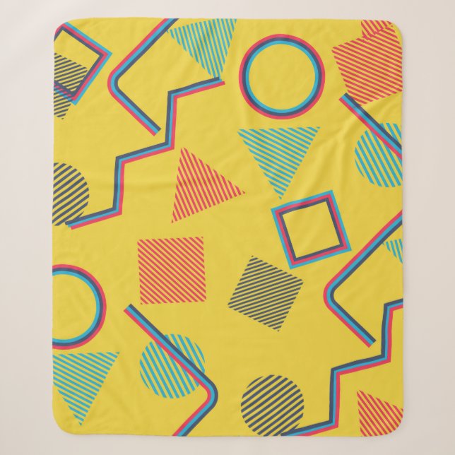 Seamless Pop Art Pattern. Abstract Colorful Textur Sherpa Blanket (Front)