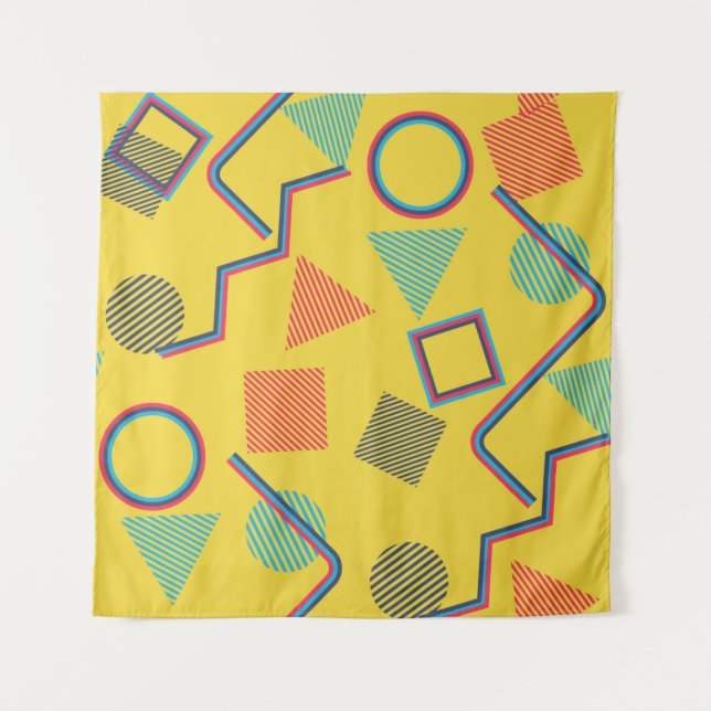 Seamless Pop Art Pattern. Abstract Colorful Textur Tapestry (Front)
