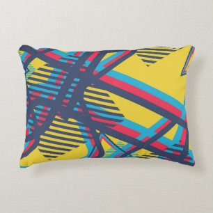 Seamless Pop Art Pattern. Abstract Colour Texture Decorative Cushion