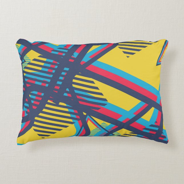Seamless Pop Art Pattern. Abstract Colour Texture  Decorative Cushion (Front)