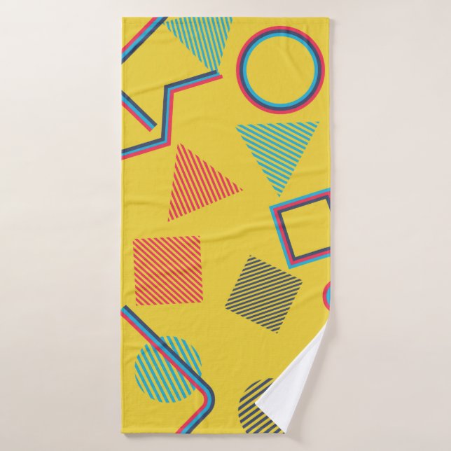Seamless Pop Art Pattern. Abstract Colourful Textu Bath Towel (Bath Towel)