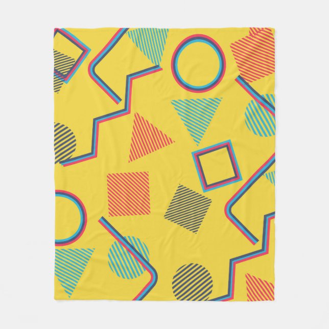 Seamless Pop Art Pattern. Abstract Colourful Textu Fleece Blanket (Front)