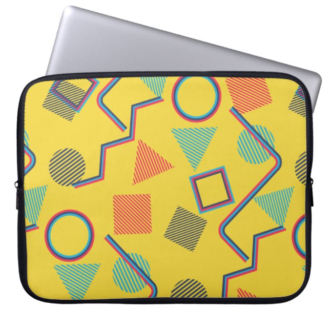 Seamless Pop Art Pattern. Abstract Colourful Textu Laptop Sleeve (Front)