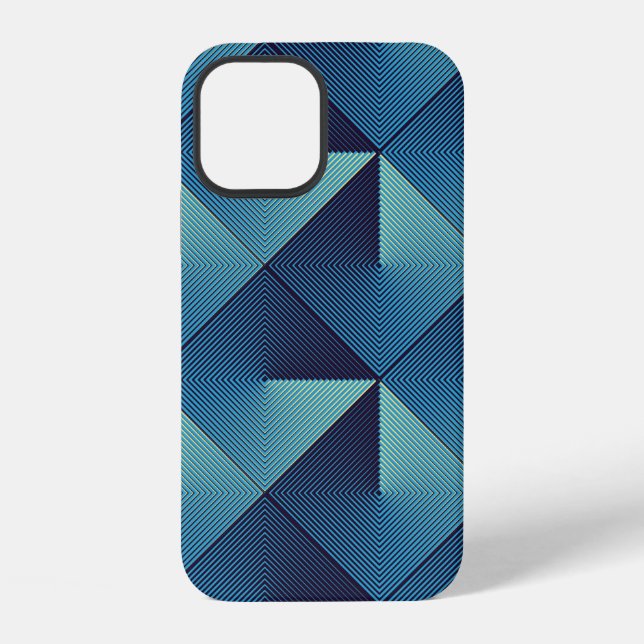 Seamless pop art pattern of lined rhombuses iPhone case (Back)