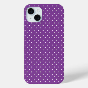 Seamless purple background polka dot pattern iPhone 15 mini case
