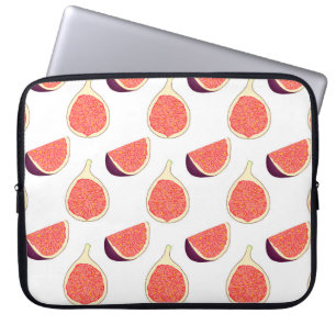 Seamless purple fig: colorful pattern laptop sleeve