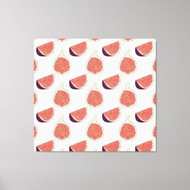 Seamless purple fig: colourful pattern canvas print (Front)