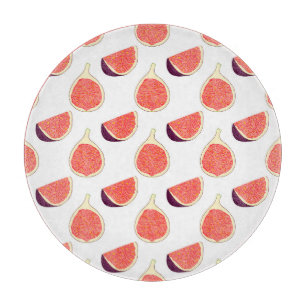 Seamless purple fig: colourful pattern cutting board