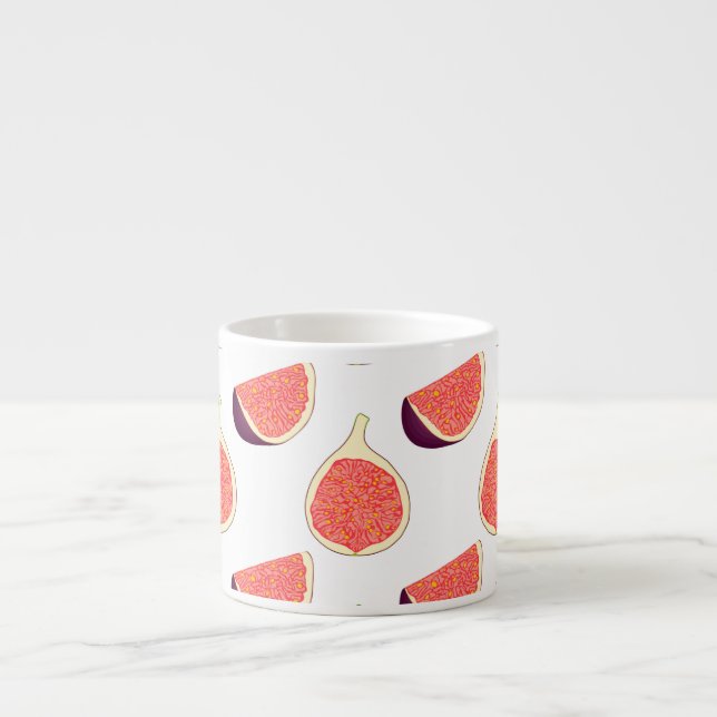 Seamless purple fig: colourful pattern espresso cup (Front)