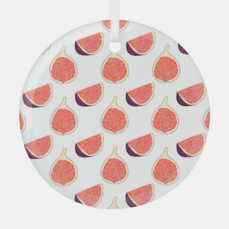 Seamless purple fig: colourful pattern glass tree decoration