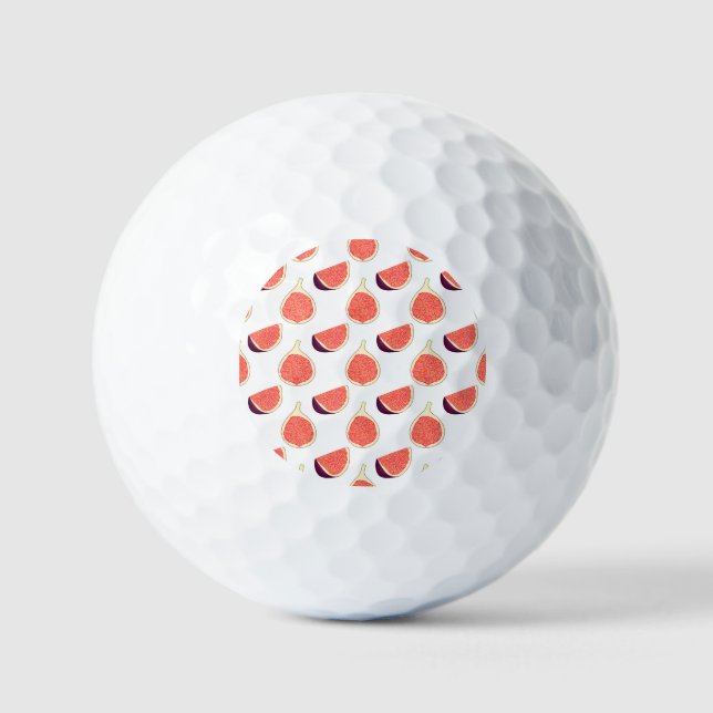 Seamless purple fig: colourful pattern golf balls (Front)