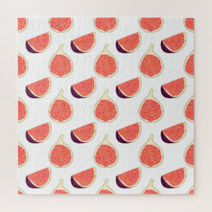 Seamless purple fig: colourful pattern jigsaw puzzle