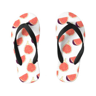 Seamless purple fig: colourful pattern kid's jandals