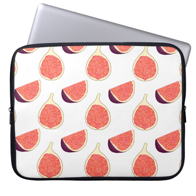 Seamless purple fig: colourful pattern laptop sleeve (Front)