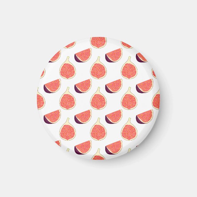 Seamless purple fig: colourful pattern magnet (Front)