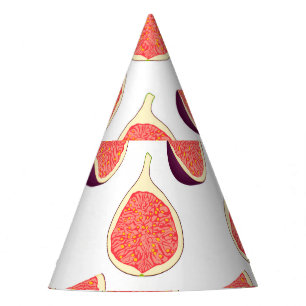 Seamless purple fig: colourful pattern party hat