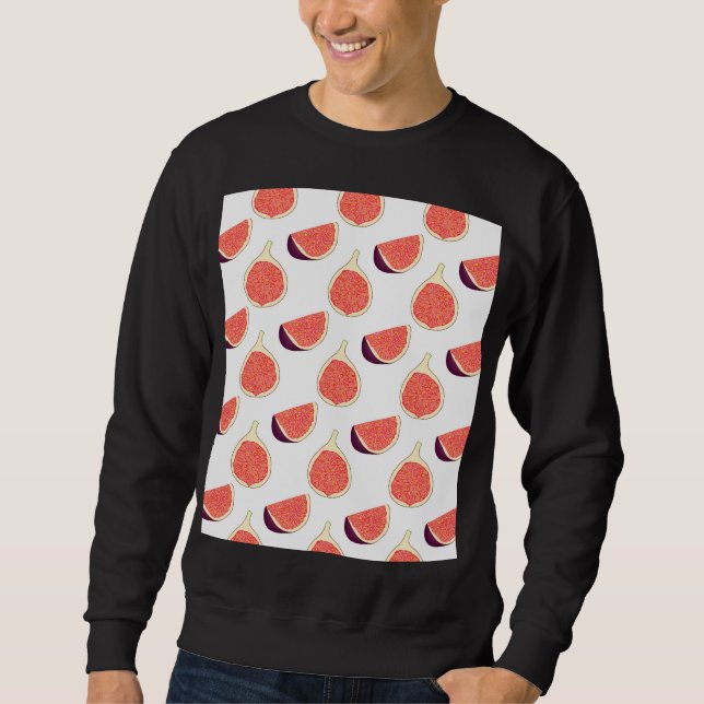 Seamless purple fig: colourful pattern sweatshirt (Front)