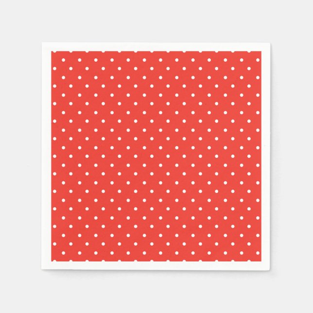Seamless red background polka dot pattern napkin (Front)