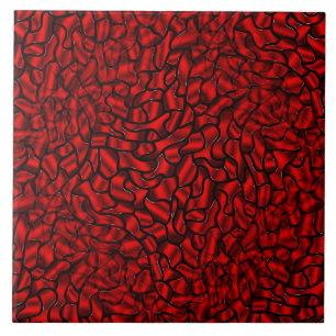 Seamless Red Pattern Ceramic Tile