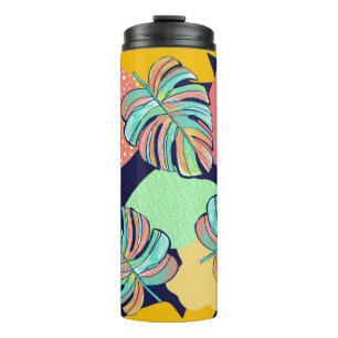 seamless repeat pattern with graphic illustrated l thermal tumbler