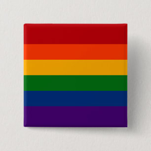 Seamless Repeating LGBTQ Pride Rainbow Flag  15 Cm Square Badge