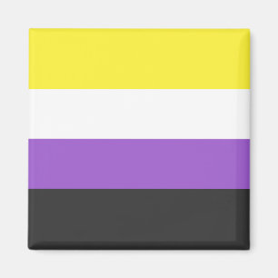 Seamless Repeating Non-Binary Pride Flag Pattern Magnet