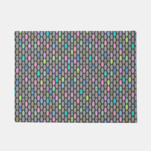 Seamless retro colours design circles polka dots p doormat
