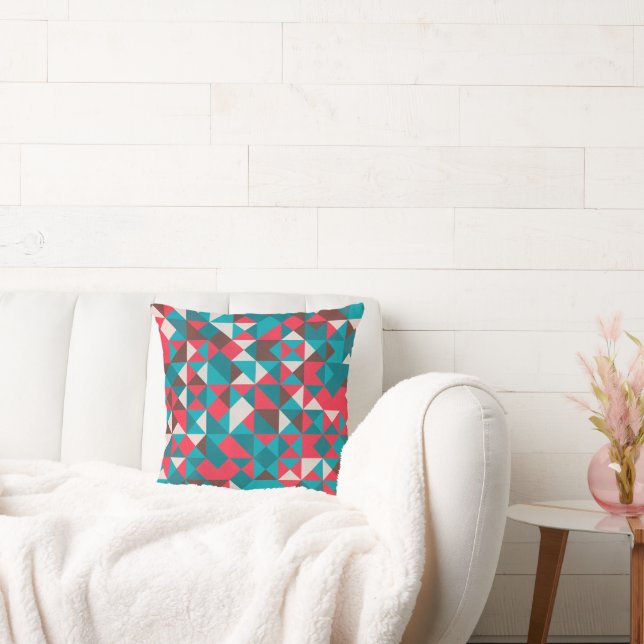 Seamless retro geometric pattern cushion (Couch)