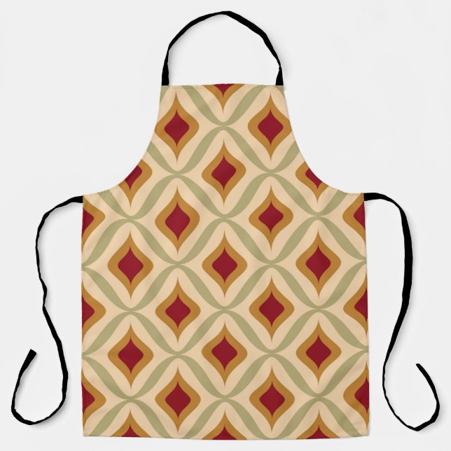 Seamless retro ornamental pattern vintage illustra apron (Front)