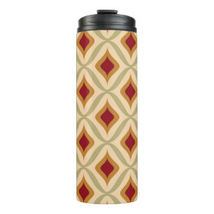 Seamless retro ornamental pattern vintage illustra thermal tumbler