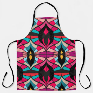 Seamless retro pattern in the style of the sixties apron