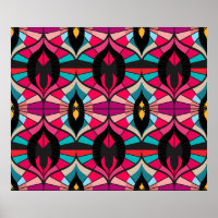 Seamless retro pattern in the style of the sixties