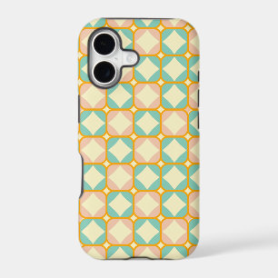 Seamless retro pattern with rounded squares