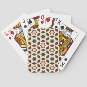 Seamless retro pattern with rounded squares poker playing cards