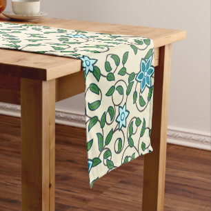 Seamless retro pattern with rounded squares short table runner