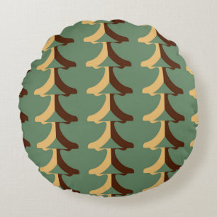 Seamless retro pattern with vertical elements. abs round cushion