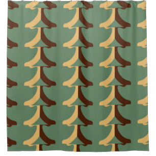 Seamless retro pattern with vertical elements. abs shower curtain