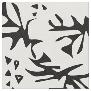 Seamless retro vintage abstract modern shapes elem fabric