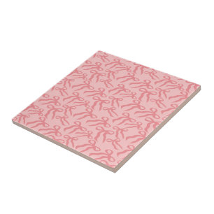 Seamless Ribbon Pattern In Charm And Tea Rose Pink Tile