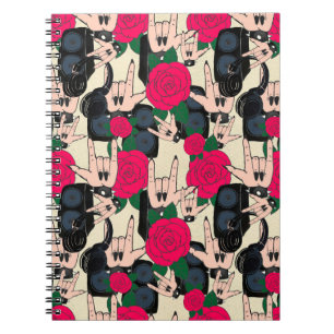 Seamless Rock background. Abstract music modern pa Notebook