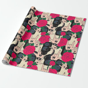 Seamless Rock background. Abstract music modern pa Wrapping Paper