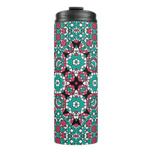 Seamless romantic feminine ornamental pattern deco thermal tumbler