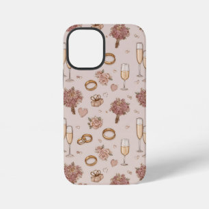 Seamless Romantic Wedding Pattern iPhone 12 Mini Case
