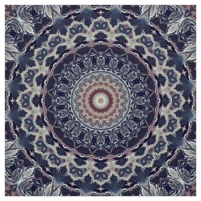 Seamless round ornamental mandala pattern arabic k fabric (Swatch)