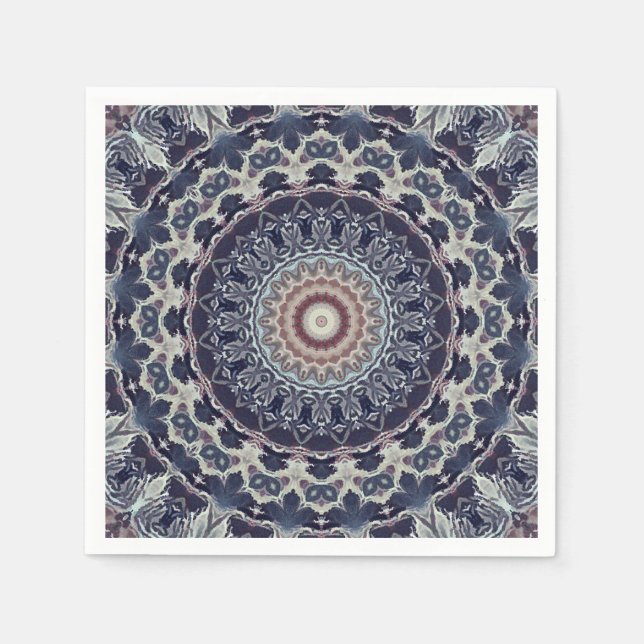 Seamless round ornamental mandala pattern arabic k napkin (Front)