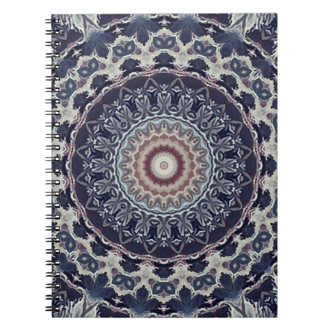 Seamless round ornamental mandala pattern arabic k notebook (Front)