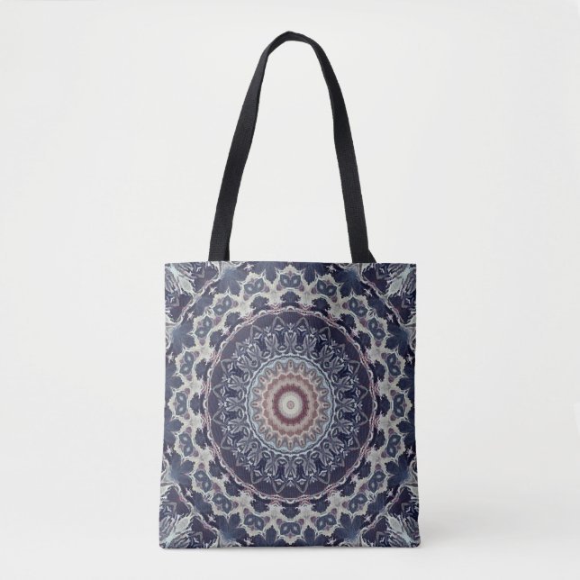 Seamless round ornamental mandala pattern arabic k tote bag (Front)