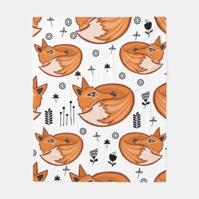 Seamless scandinavian pattern. kids background wit fleece blanket (Front)