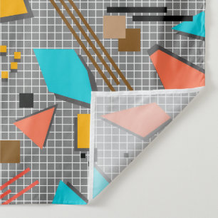 Seamless school geometric memphis shapes pattern s tapestry