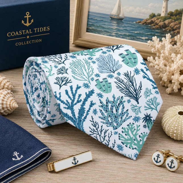 Seamless Sea Plants Marine Life Tie (Creator Uploaded)